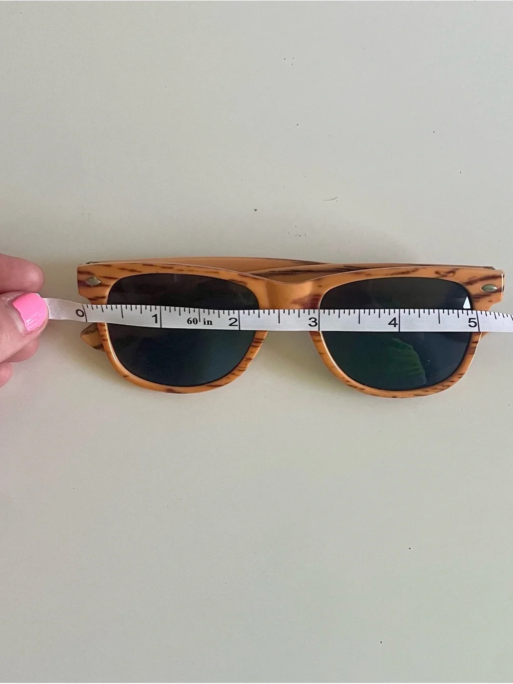 Kids Orange Woodgrain Sunglasses